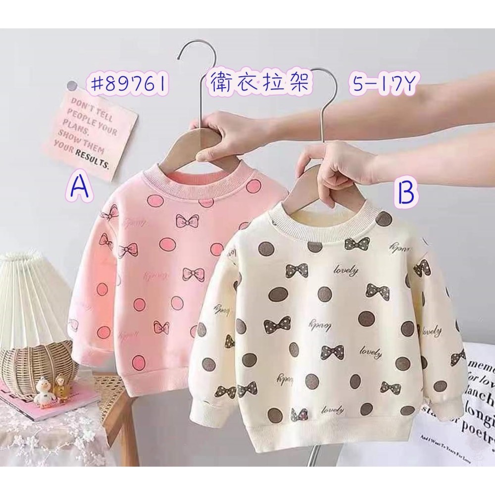 點點蝴蝶結上衣 休閒上衣 現貨 實拍 女童 秋季 薄長袖 爆米花童裝-細節圖5