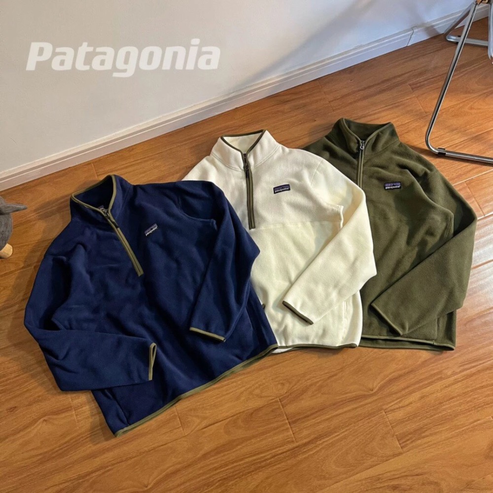 💛星光衫悅💛PATAGONIA巴塔哥尼亞1/4半拉鍊 23ss戶外套頭搖粒絨立領保暖抓絨衛衣內膽 a04-細節圖2