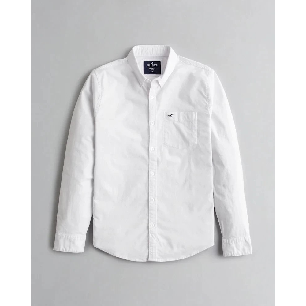 💛星光衫悅💛Hollister AF美國HCO海鷗春秋男新款純色牛津紡襯衫長袖襯衣a05-規格圖11