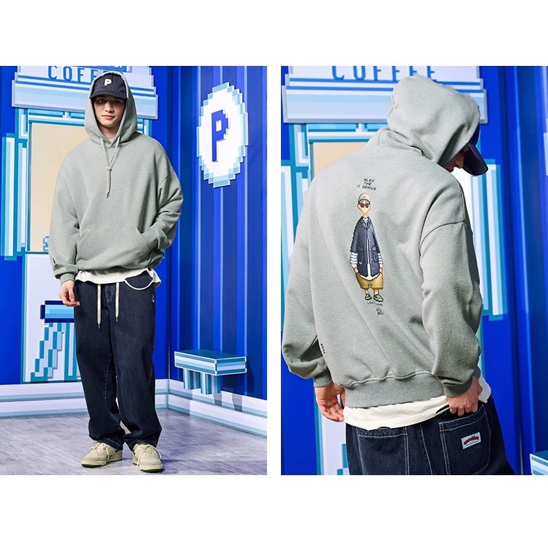 ❤️星光衫悅❤️NAUTICA長谷川CITY BOY日系休閒衛衣男女情侶重磅連帽衫a19-細節圖2