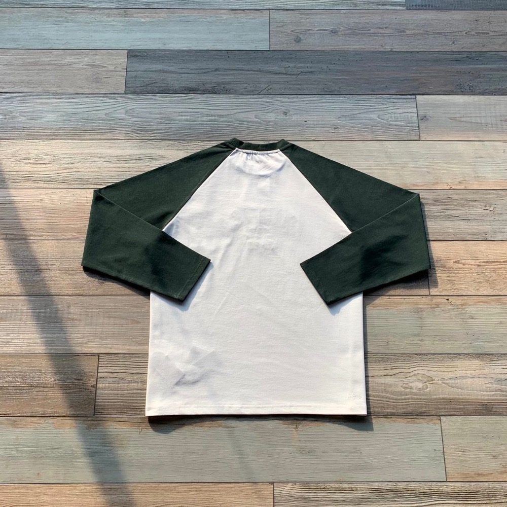 ❤️星光衫悅❤️NAUTICA 長谷川日系330g重磅拼色插肩袖情侶長袖T恤a47-細節圖8