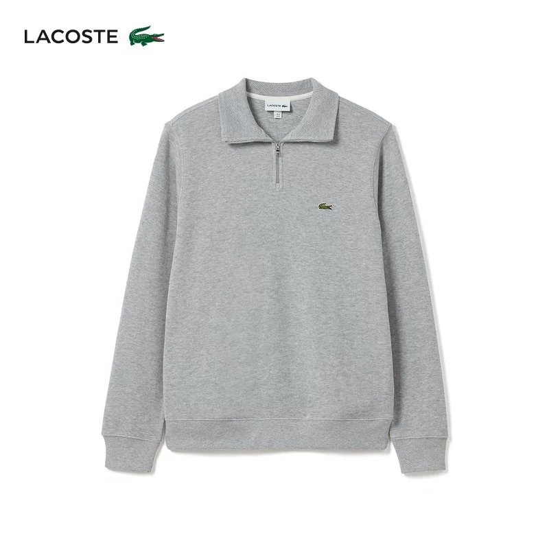 ❤️星光衫悅❤️Lacoste法鱷男裝運動休閒 拉鍊 翻領寬鬆長袖套頭衛衣a62-規格圖8