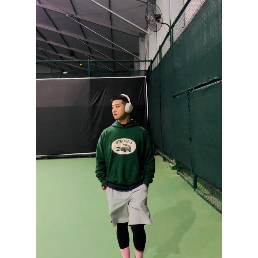 ❤️星光衫悅❤️LACOSTE法國鱷魚男裝秋季時尚休閒印花logo純棉連帽衛衣a64-細節圖5