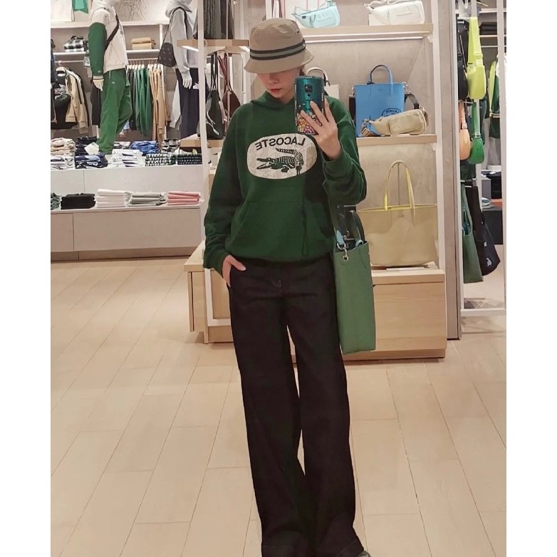 ❤️星光衫悅❤️LACOSTE法國鱷魚男裝秋季時尚休閒印花logo純棉連帽衛衣a64-細節圖7