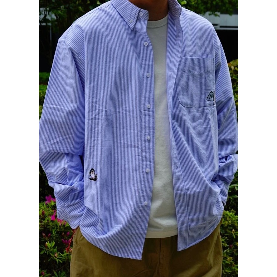 ❤️星光衫悅❤️Nautica諾帝卡 長谷川系列的襯衣 休閒寬松 條紋襯衫 男女同款CITYBOY a65-細節圖4