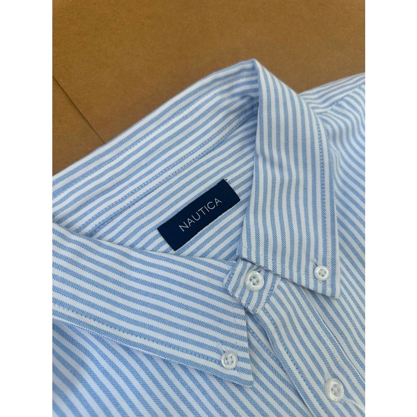 ❤️星光衫悅❤️Nautica諾帝卡 長谷川系列的襯衣 休閒寬松 條紋襯衫 男女同款CITYBOY a65-細節圖7