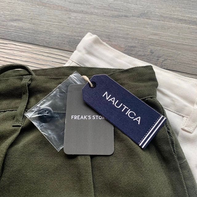❤️星光衫悅❤️ 日系NAUTICA長谷川監制cityboy風刺繡logo寬鬆休閒中褲短褲五分褲休閒褲a68-細節圖8