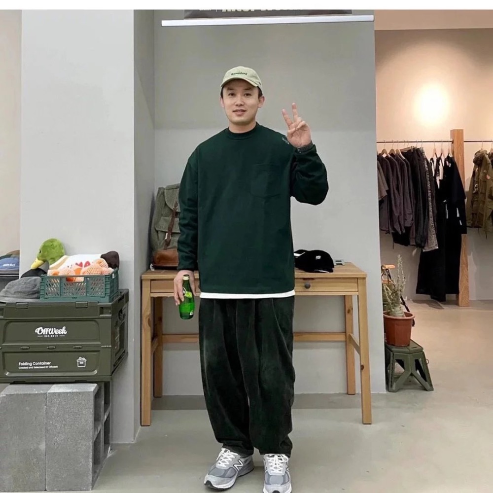 ❤️星光衫悅❤️ NAUTICA 長谷川 肩膀小標 純色口袋長袖T恤 男女同款a69-細節圖5