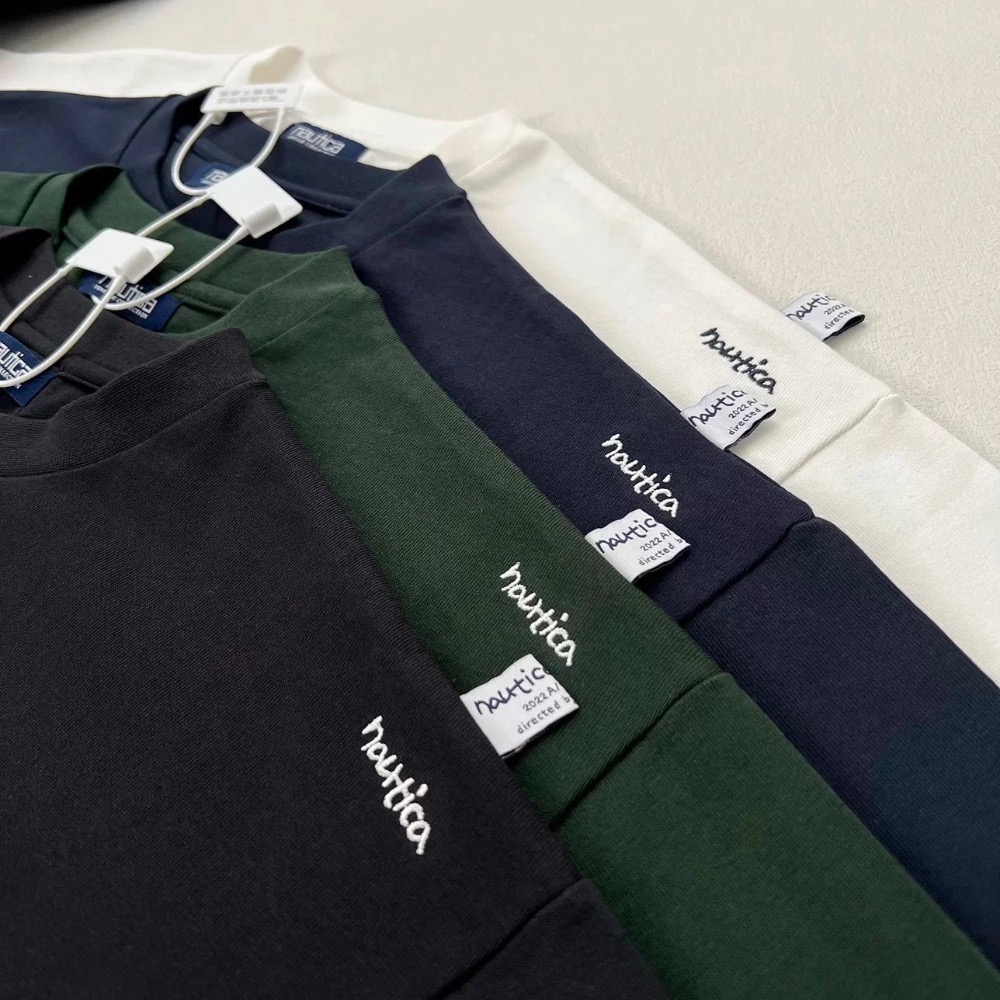 ❤️星光衫悅❤️ NAUTICA 長谷川 肩膀小標 純色口袋長袖T恤 男女同款a69-細節圖10