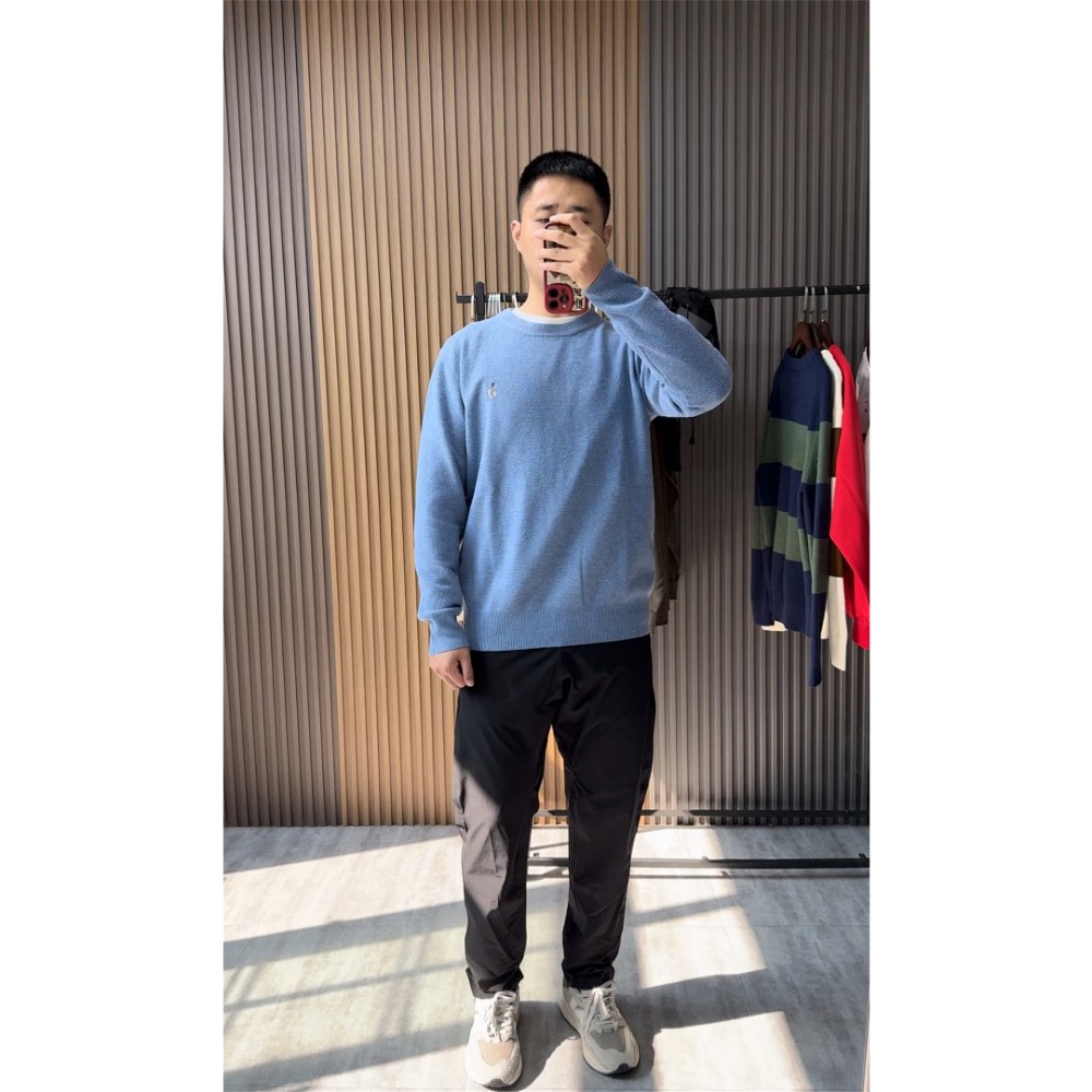 ❤️星光衫悅❤️Hazzys秋冬新款男款簡約打底羊毛衫毛衣 男士圓領套頭針織衫毛衣a71-細節圖9