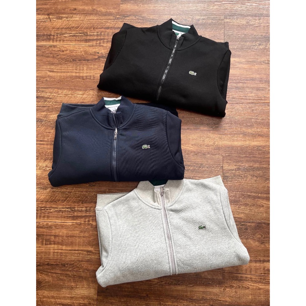❤️星光衫悅❤️Lacoste 法國鱷魚 男士立領拉鍊保暖加絨外套 輕奢休閒加絨特厚立領拉鍊外套 胸口經典魚刺繡標a11-細節圖5