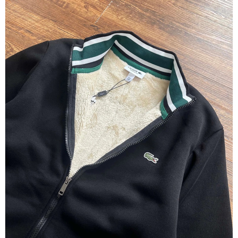 ❤️星光衫悅❤️Lacoste 法國鱷魚 男士立領拉鍊保暖加絨外套 輕奢休閒加絨特厚立領拉鍊外套 胸口經典魚刺繡標a11-規格圖10