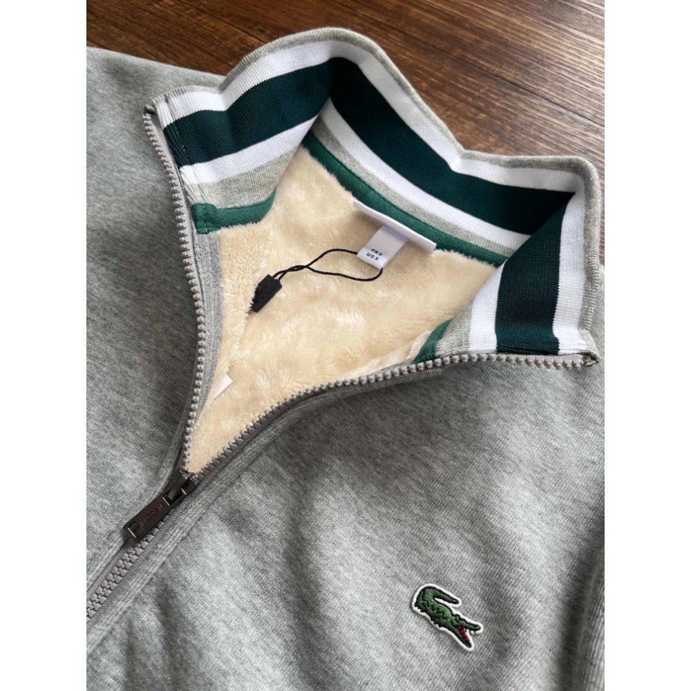 ❤️星光衫悅❤️Lacoste 法國鱷魚 男士立領拉鍊保暖加絨外套 輕奢休閒加絨特厚立領拉鍊外套 胸口經典魚刺繡標a11-規格圖10