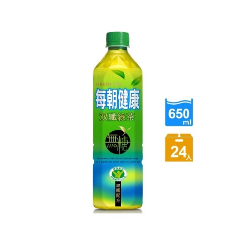 【宅配】每朝健康雙纖綠茶650ml (24入)