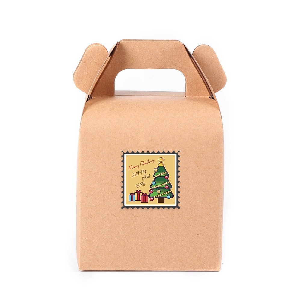 方形貼紙 聖誕節貼紙 耶誕貼紙 郵票版 卡通貼紙 聖誕節 聖誕貼紙 耶誕節 雪花 聖誕老人 麋鹿-細節圖3