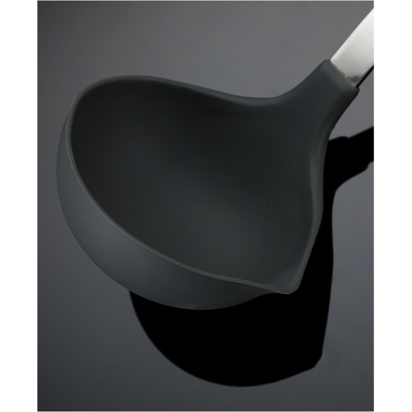 304不鏽鋼木柄矽膠廚具 鍋鏟 湯勺 不沾鍋鏟 304不鏽鋼 木柄 料理用具-細節圖6