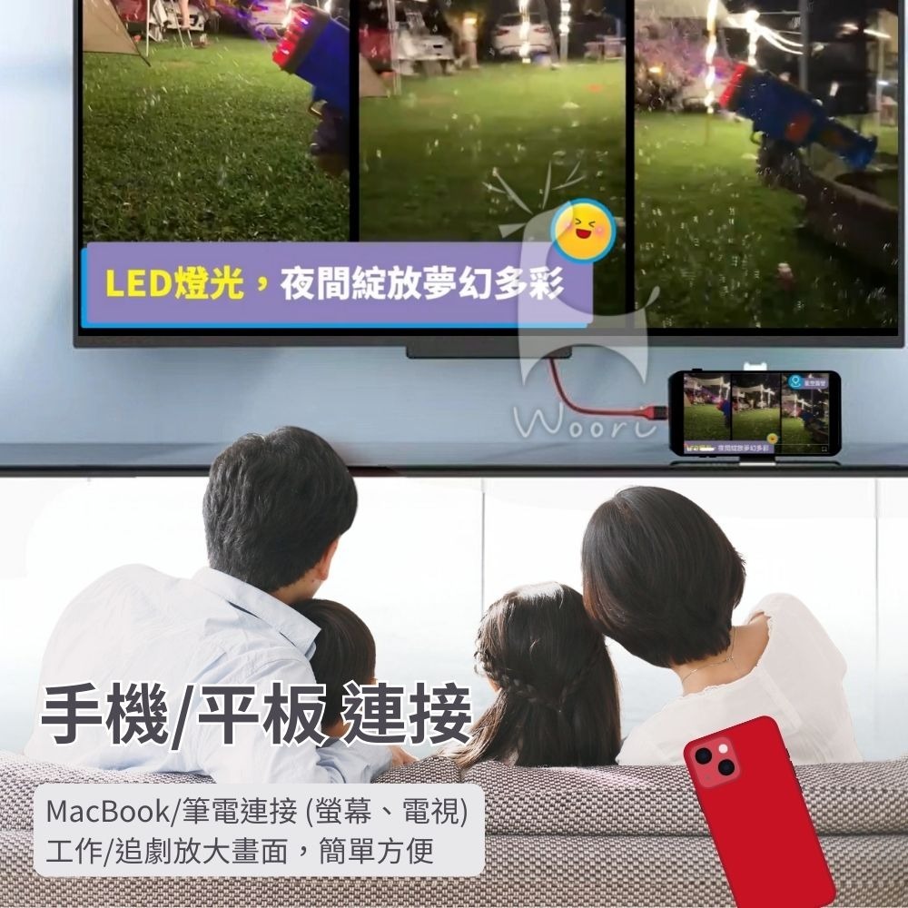 IOS/Android通用 【Type-C HDMI轉接線】手機電視轉接線 手機同屏 投影線 免安裝 HDMI影音傳輸-細節圖2