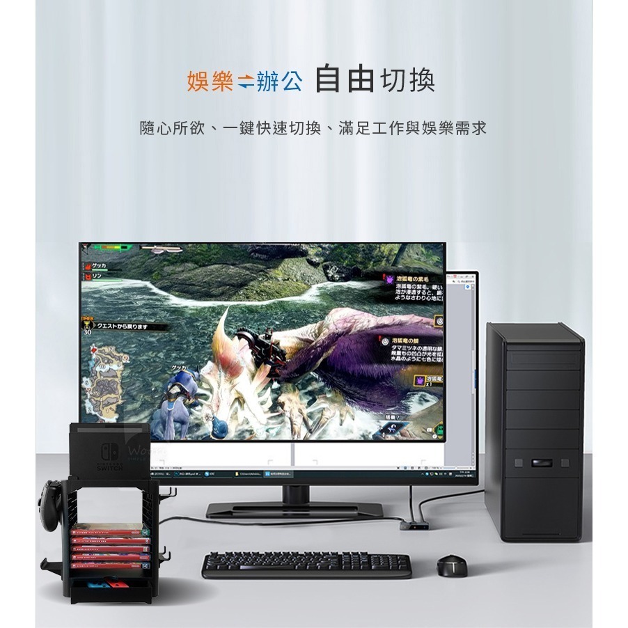 Baseus倍思 矩陣式HDMI雙向切換器 1進2出/2進1出 分屏轉換器 HDMI轉換器 4K高畫質 多合一轉換器-細節圖4