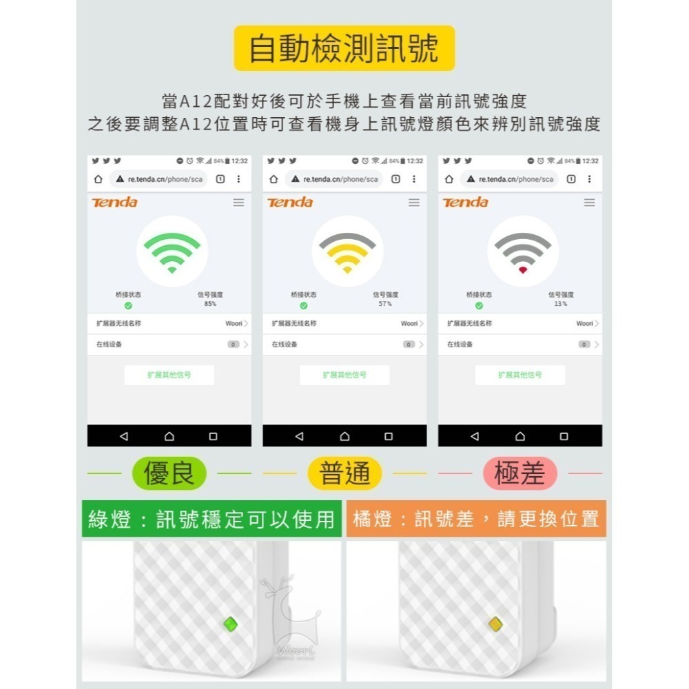騰達 A12 Wifi增強器 家用路由器 無線WiFi訊號延伸增強器 信號中繼 網路增強 強波器 信號增強-細節圖7
