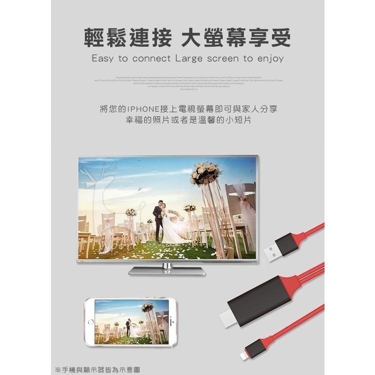 手機投影電視 iPhone轉hdmi HDMI電視轉接轉換線 隨插即用 手機有線投影 MHL轉接線 螢幕分享器 同屏器-細節圖2