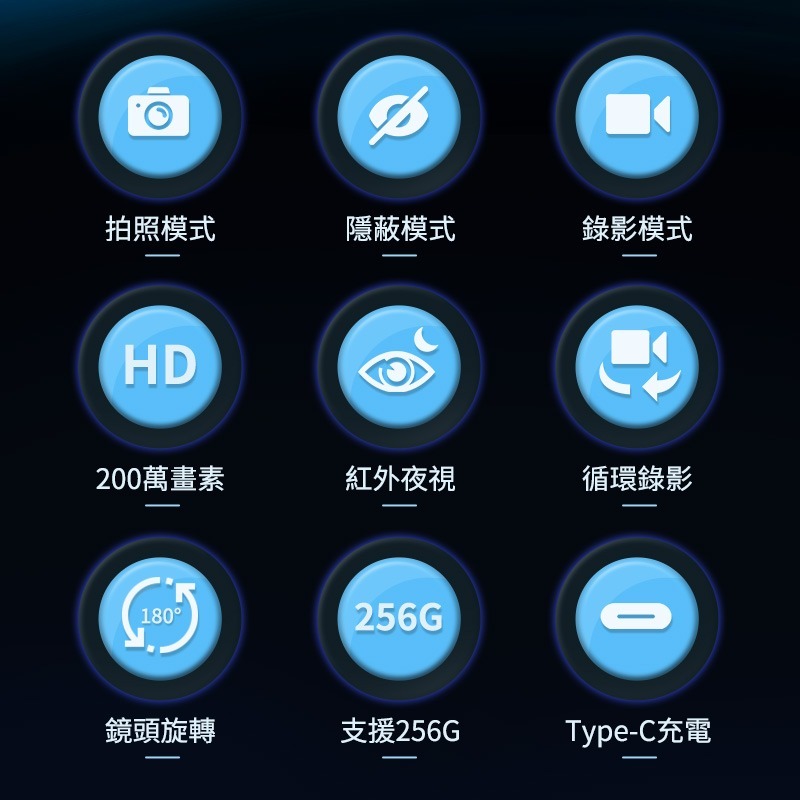 HD6S 高清微型監視器 1080p 夜視微型攝錄器 錄音錄影蒐證錄影 開會簡報 上課紀錄 活動紀錄 密錄器 小巧微型-細節圖2