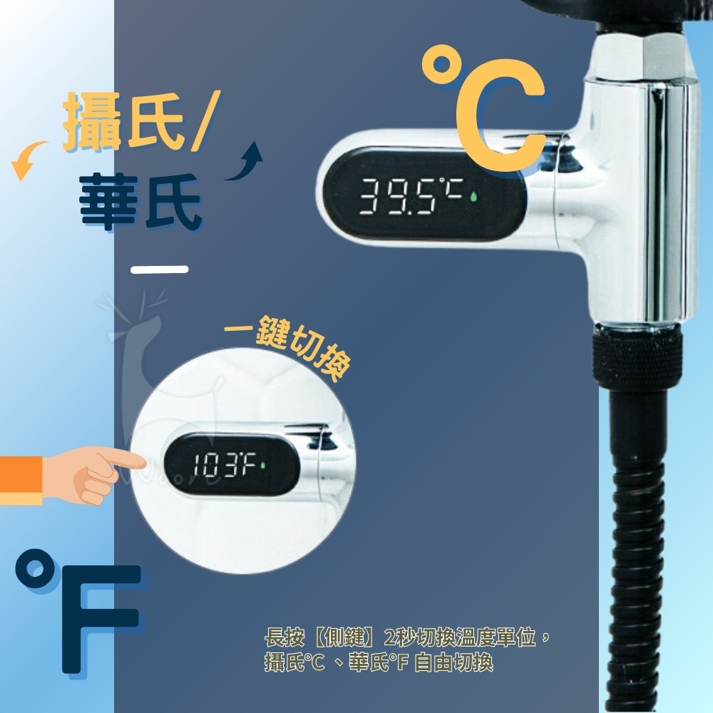 LED智慧沐浴水溫計 寵物長輩嬰兒洗澡測溫計 免電池 蓮蓬頭溫度計 魚缸換水溫控 水溫指示器 洗澡計時器 寶寶洗澡溫度計-細節圖5