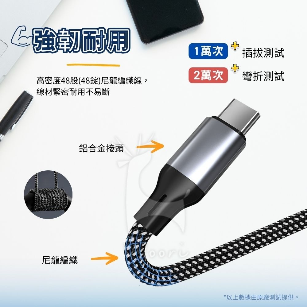 60W Type-C to Type-C 磁吸充電線 磁吸收納編織快充線 磁吸式傳輸充電 閃充 尼龍編織 自動收納-細節圖6