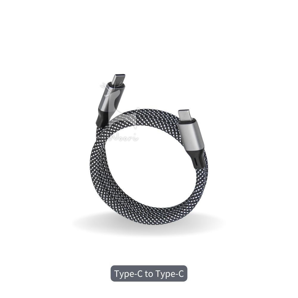 60W Type-C to Type-C 磁吸充電線 磁吸收納編織快充線 磁吸式傳輸充電 閃充 尼龍編織 自動收納-規格圖10