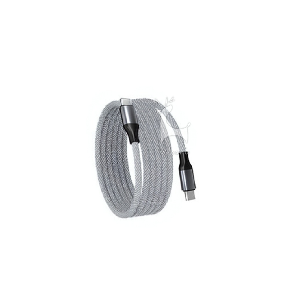 60W Type-C to Type-C 磁吸充電線 磁吸收納編織快充線 磁吸式傳輸充電 閃充 尼龍編織 自動收納-規格圖10