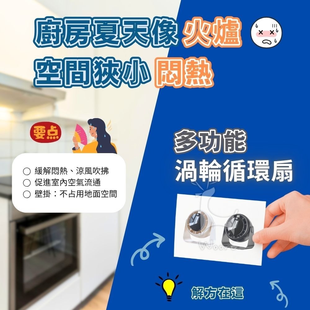 4吋 桌面小型電風扇 壁掛扇 空氣循環扇 空氣循環 渦輪電風扇 桌扇 掛式風扇 露營風扇 無刷靜音風扇 消暑神器-細節圖3