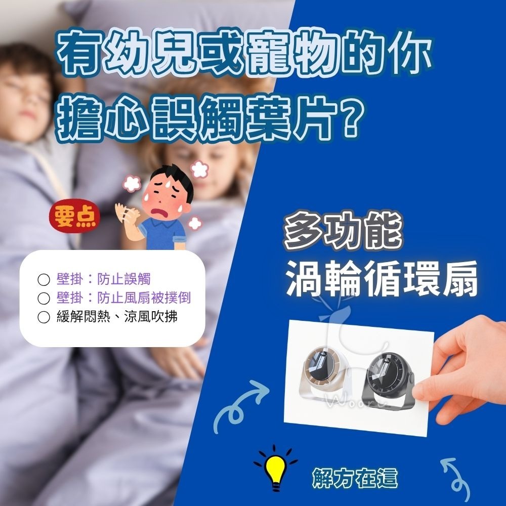 4吋 桌面小型電風扇 壁掛扇 空氣循環扇 空氣循環 渦輪電風扇 桌扇 掛式風扇 露營風扇 無刷靜音風扇 消暑神器-細節圖4