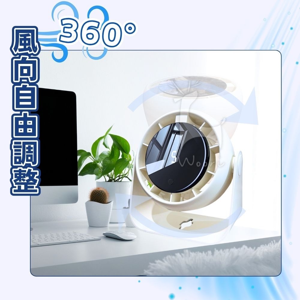 4吋 桌面小型電風扇 壁掛扇 空氣循環扇 空氣循環 渦輪電風扇 桌扇 掛式風扇 露營風扇 無刷靜音風扇 消暑神器-細節圖6