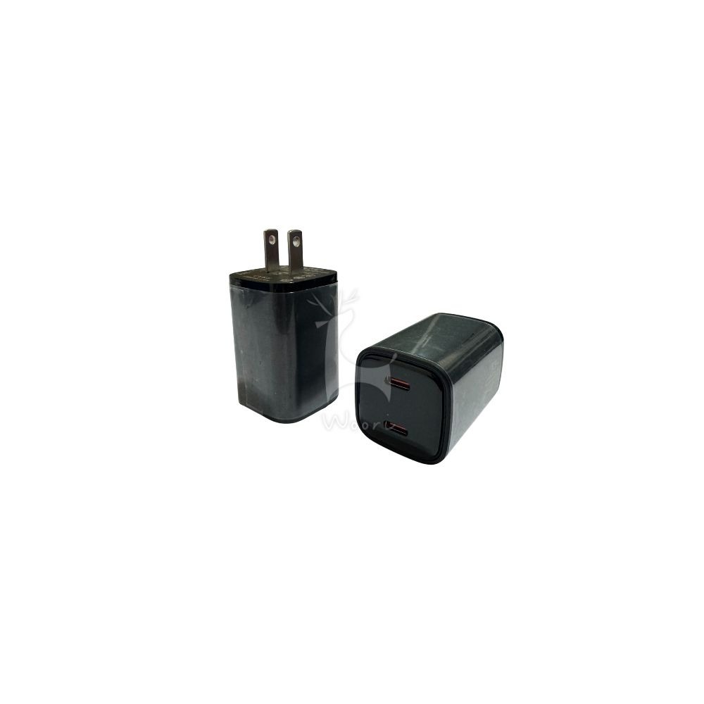 GaN氮化鎵 PD 40W數字顯示充電器 雙typec孔 QC快充頭  數顯 氮化鎵 雙孔快速充電器 USB-C豆腐頭-規格圖7
