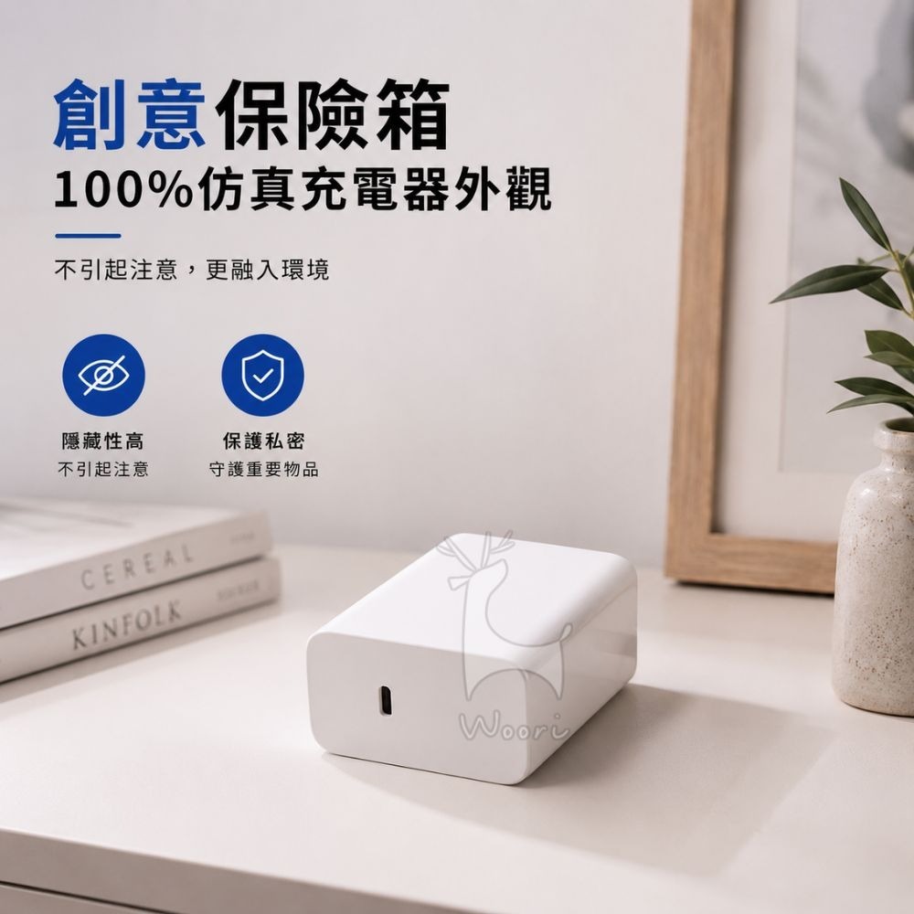 防盜偽裝充電頭儲物盒 充電頭造型偽裝儲物盒 私密收納 日常隱私 迷你儲物 偽裝收納盒 隱蔽收納盒 創意收納 隱私儲物盒-細節圖2