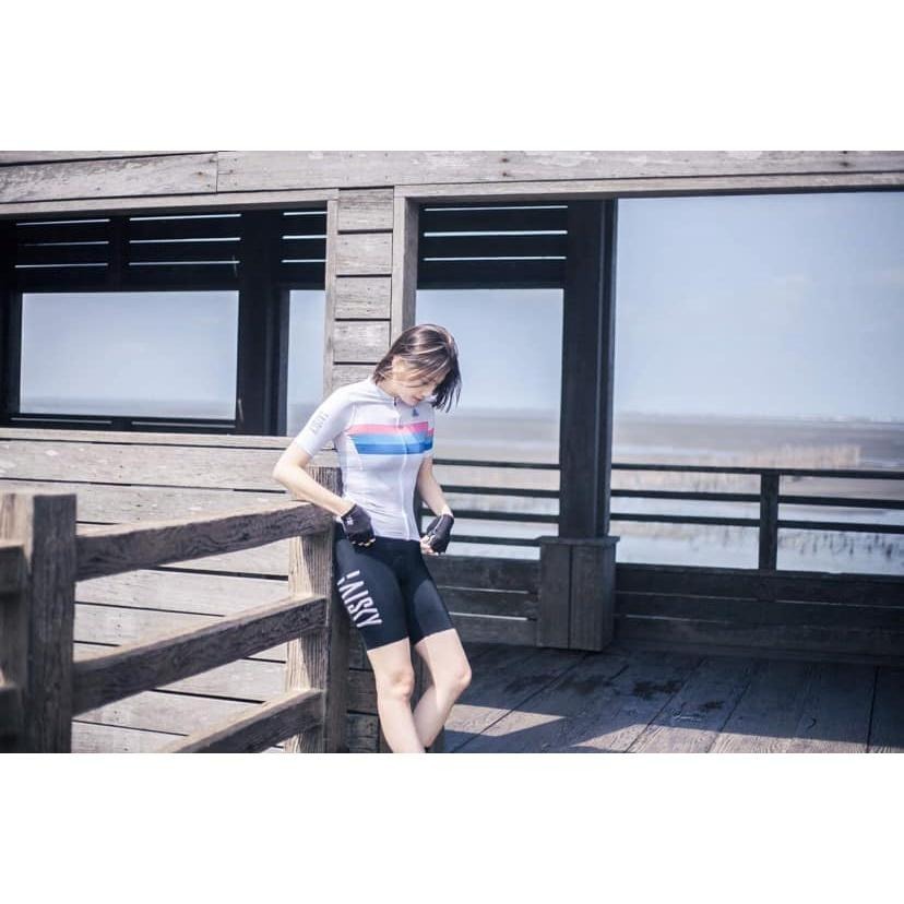 BAISKY百士奇 女款空力短車衣 平行線 粉-細節圖4