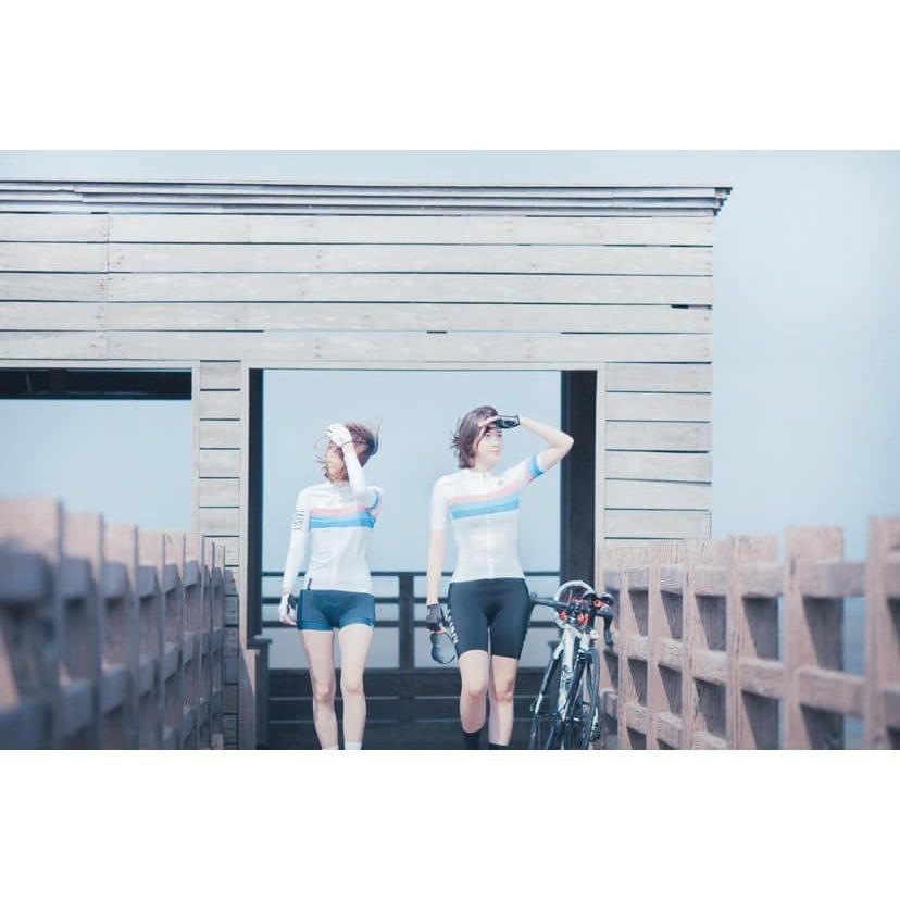 BAISKY百士奇 女款空力短車衣 平行線 粉-細節圖5