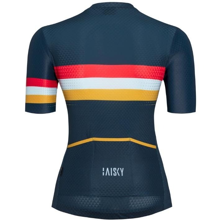 BAISKY百士奇女款空力短車衣 平行線 藍-細節圖2