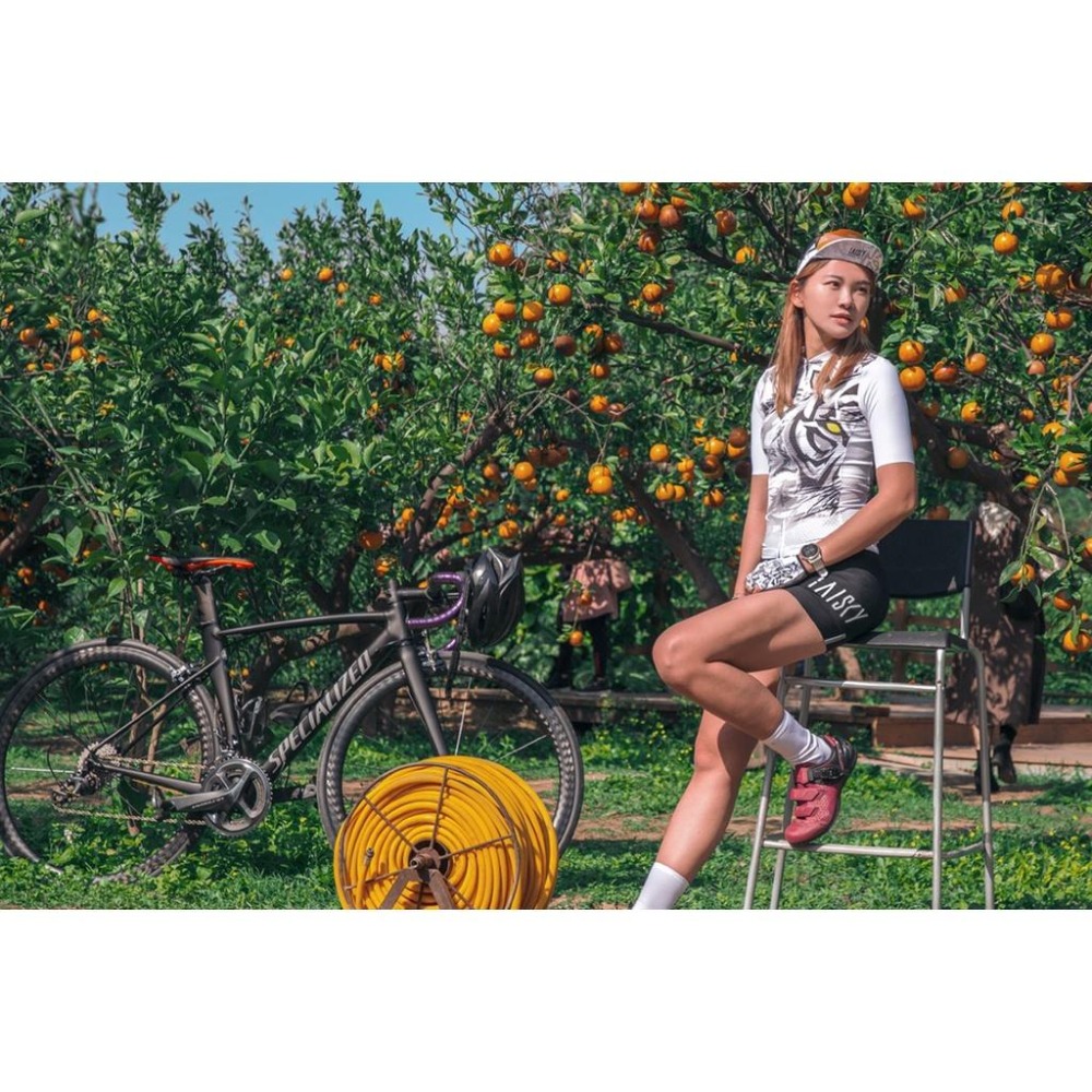 BAISKY百士奇 女款空力短車衣 虎威 白-細節圖3