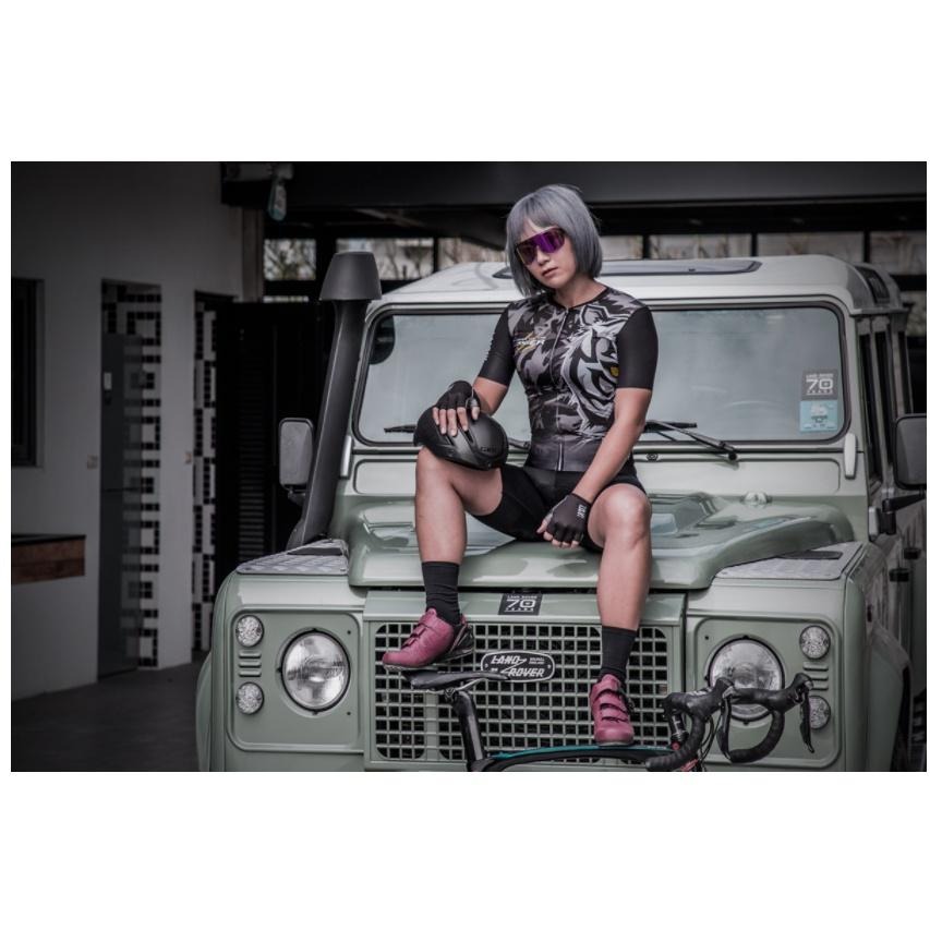 BAISKY百士奇 女款空力短車衣 虎威 黑-細節圖3