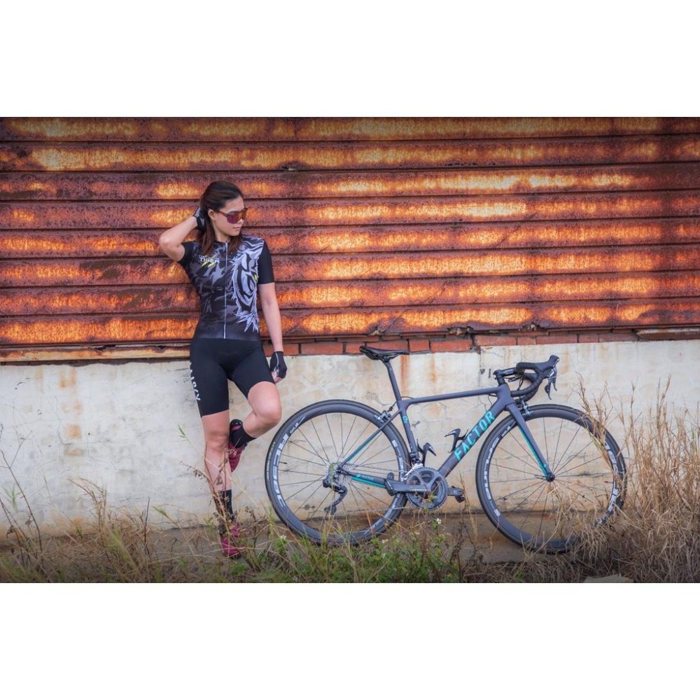 BAISKY百士奇 女款空力短車衣 虎威 黑-細節圖4