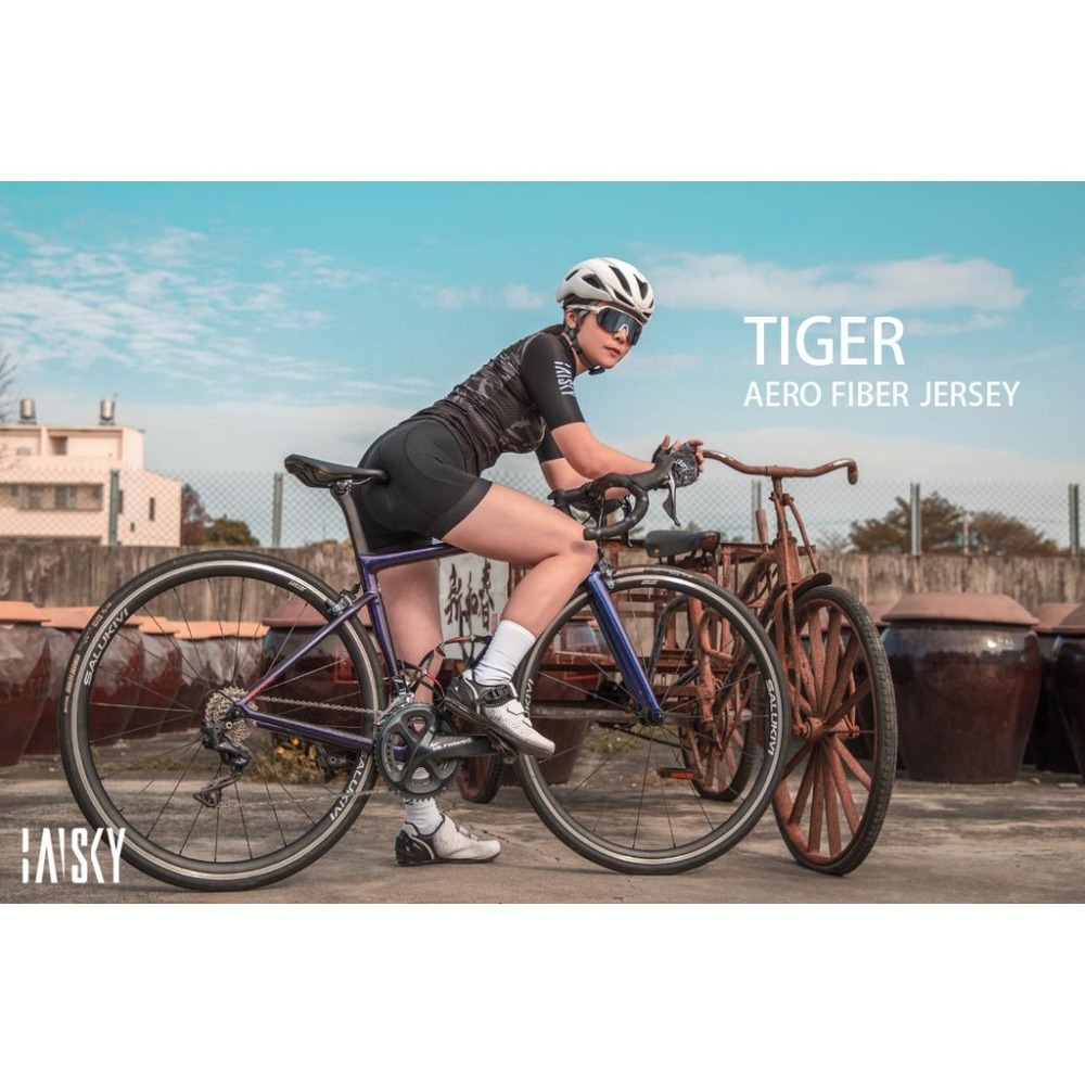 BAISKY百士奇 女款空力短車衣 虎威 黑-細節圖6