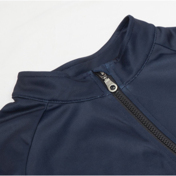 BAISKY百士奇 男款雙拉鍊抓絨長車衣 潔淨 深藍-細節圖3