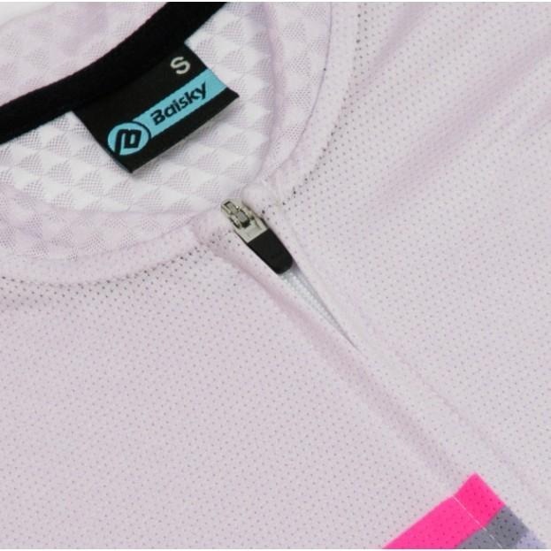 BAISKY百士奇 女款薄款長車衣 皮索 螢光粉-細節圖5