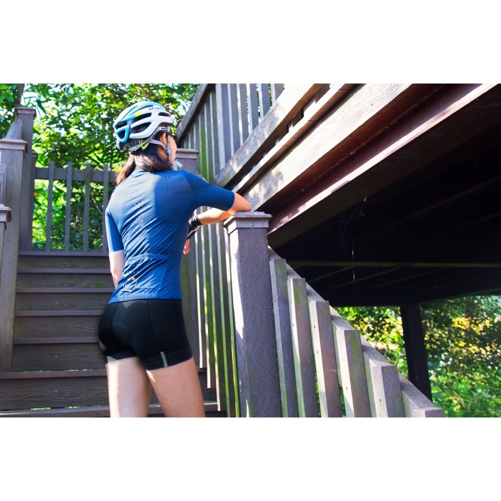 BAISKY百士奇 女款空力短車衣 湖水汎汎 藍-細節圖4