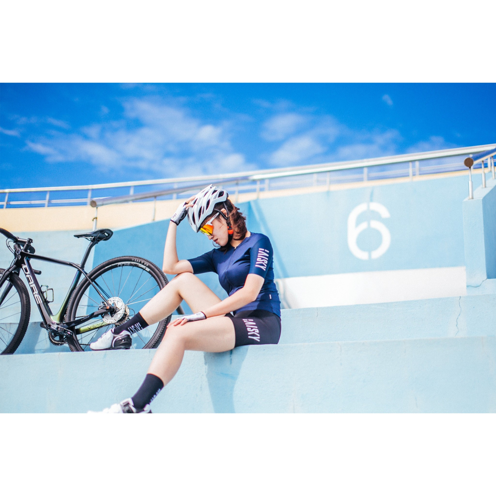 BAISKY百士奇 女款空力短車衣 潔淨II 深藍-細節圖5