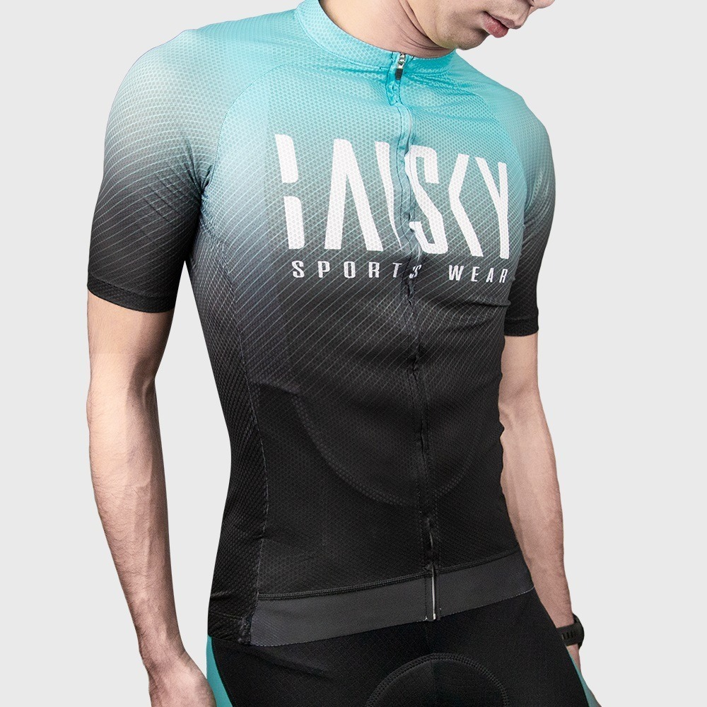 BAISKY百士奇 男款短車衣 流轉 淺藍綠-細節圖4