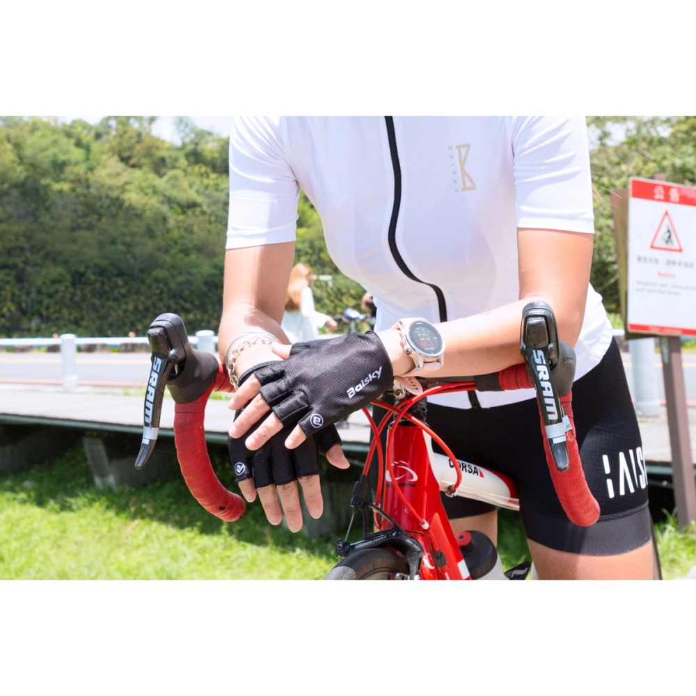 BAISKY百士奇 半指手套 逆黑-細節圖4