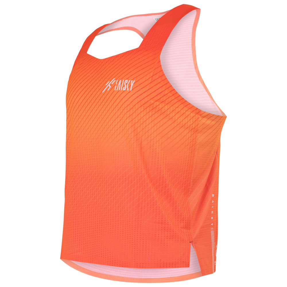 BAISKY百士奇 男款慢跑背心 The Runner 螢光紅-細節圖2