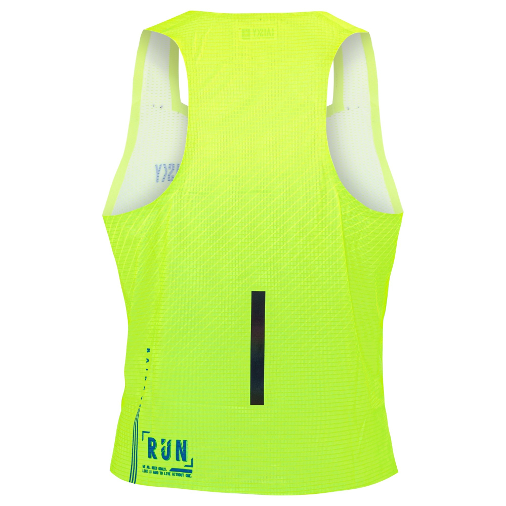 BAISKY百士奇 男款慢跑背心 The Runner 螢光黃-細節圖3