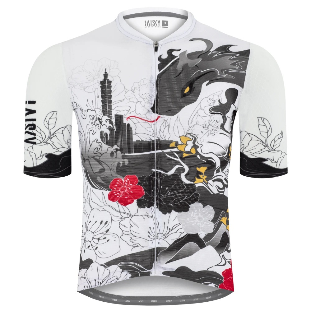 BAISK百士奇 男款空力極短車衣 靈蛇 白-細節圖2